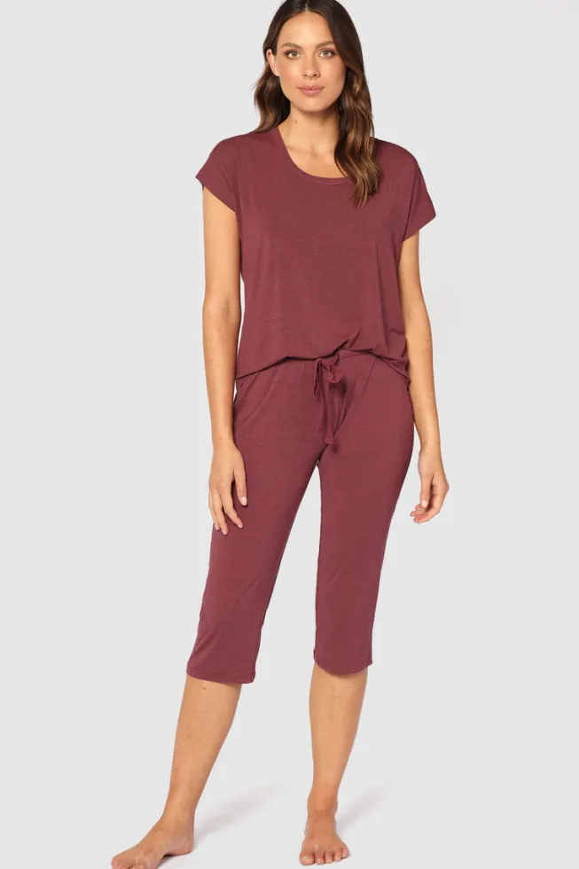 Lounge Tee - Burgundy