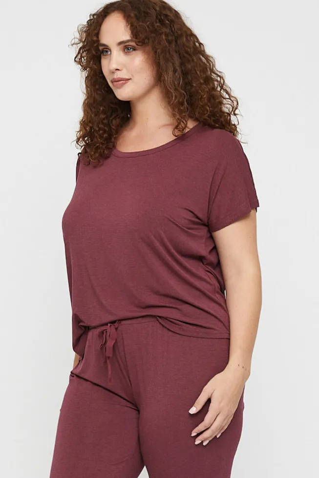 Lounge Tee - Burgundy