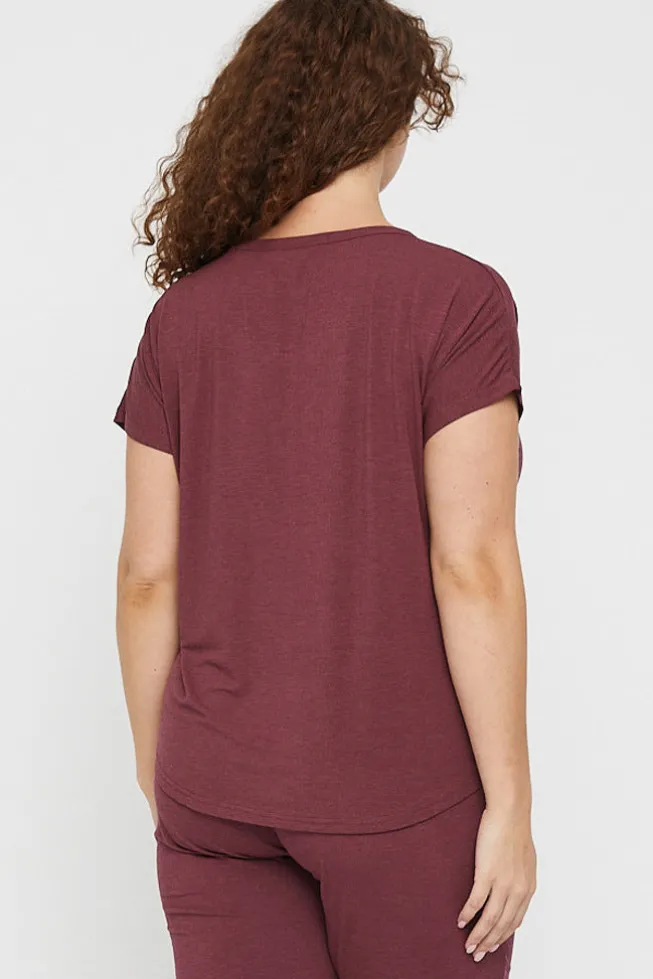 Lounge Tee - Burgundy