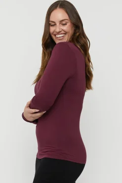 L/S Layering Top - Burgundy