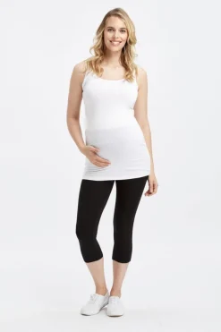 3/4 Maternity Leggings - Black
