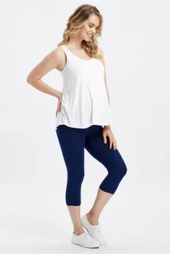3/4 Maternity Leggings - Navy