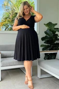 Maternity Wrap Dress - Black