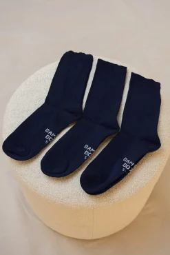 Men's Bamboo Business Socks 3 Pack - Navy