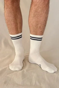 Men's Bamboo Cushion Crew Socks 3 Pack - White