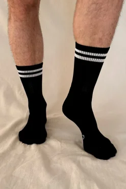 Men's Bamboo Cushion Crew Socks 3 Pack - Black