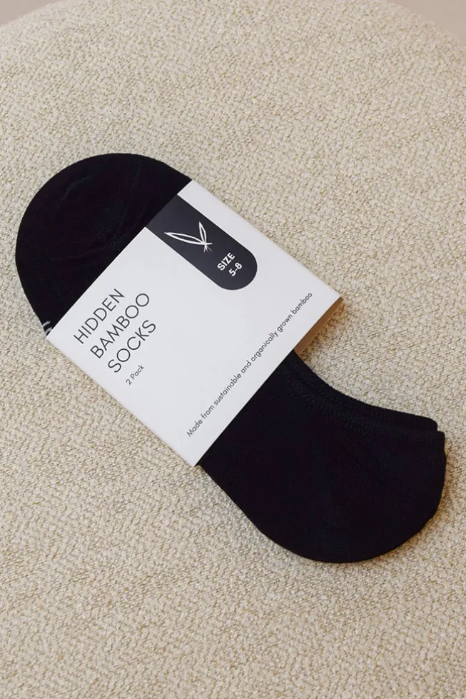 Men's Hidden Bamboo Socks 2 Pack - Black