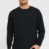 Men's Long Sleeve Crew Neck - Black