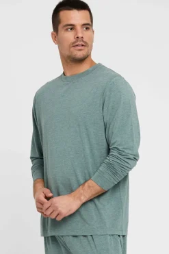 Men's Long Sleeve Crew Neck - Moss Green