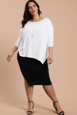 Nina Side Split Skirt - Black