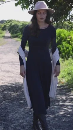 Olivia Dress - Dark Navy