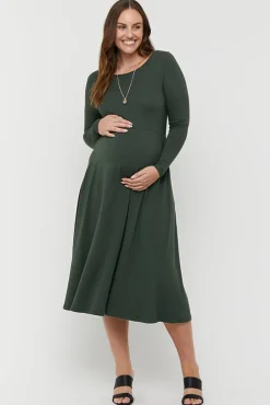 Olivia Maternity Dress - Forest