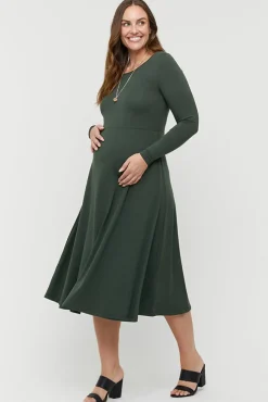 Olivia Maternity Dress - Forest
