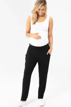 Peggy Bamboo Maternity Trouser - Black