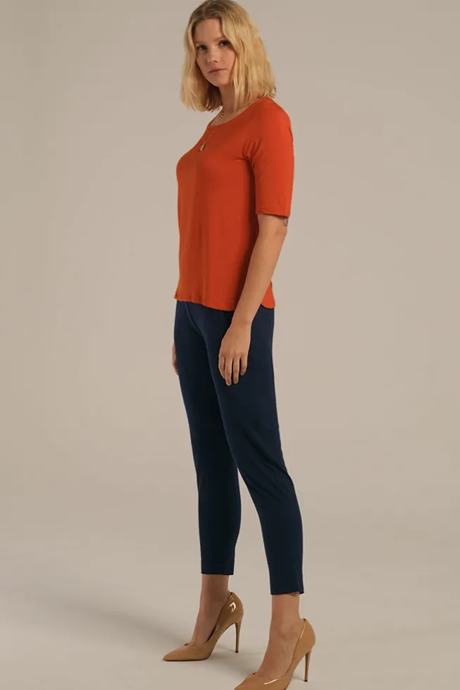 Peggy Bamboo Trouser - Dark Navy