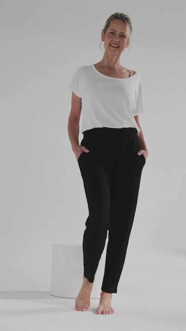 Peggy Bamboo Trouser - Dark Navy