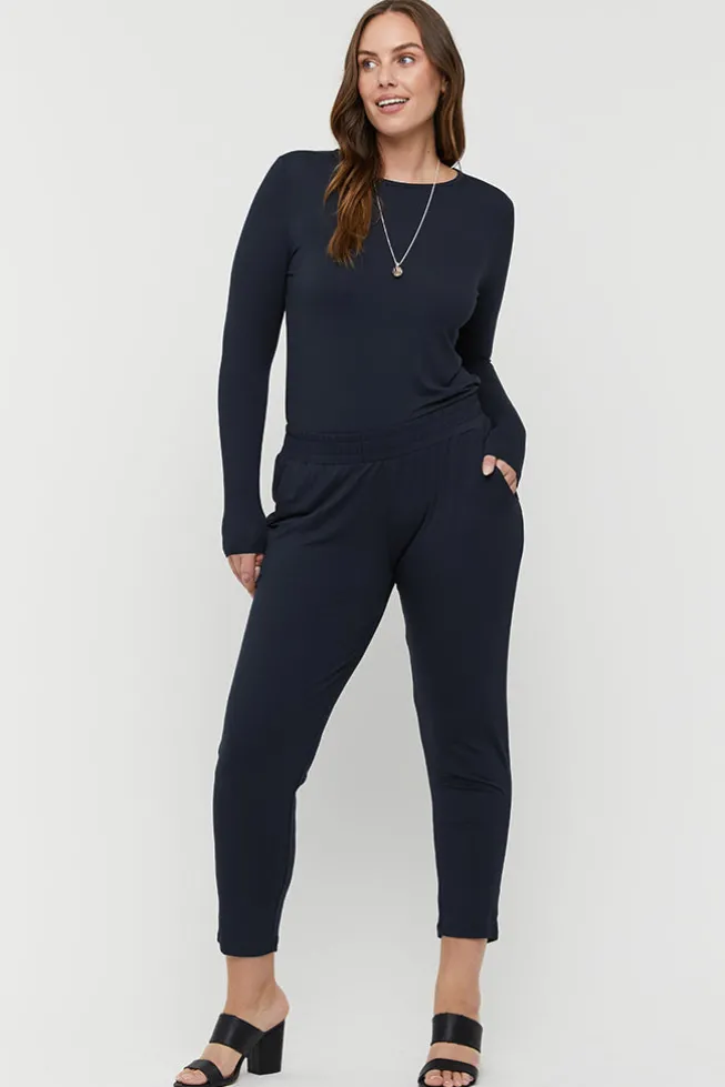 Peggy Bamboo Trouser - Dark Navy