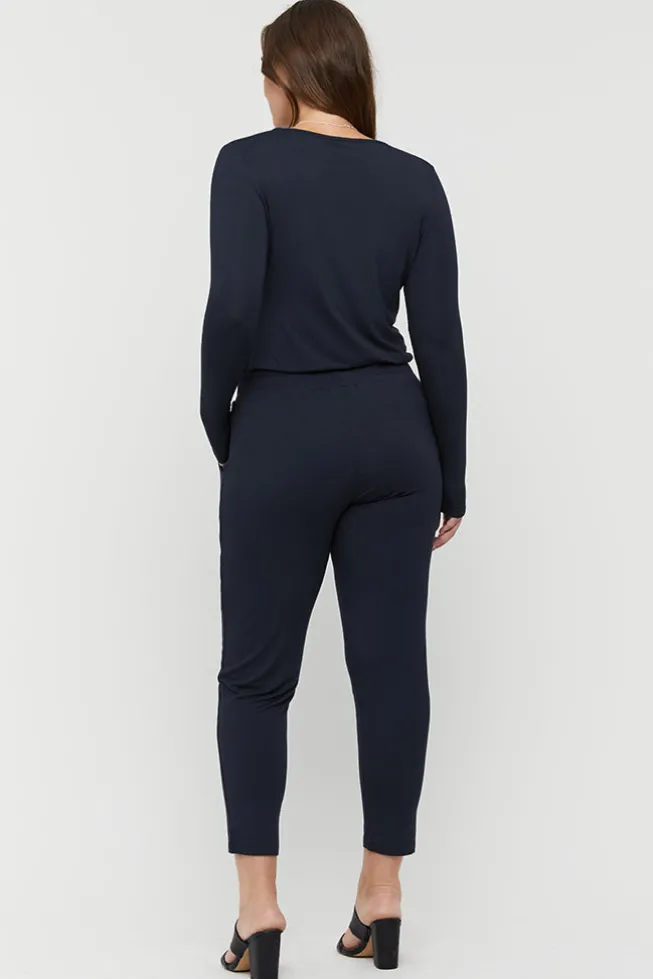 Peggy Bamboo Trouser - Dark Navy