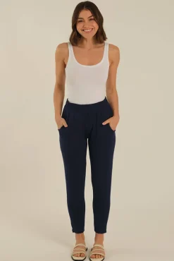 Peggy Bamboo Trouser - Dark Navy