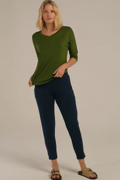 Peggy Bamboo Trouser - Dark Navy