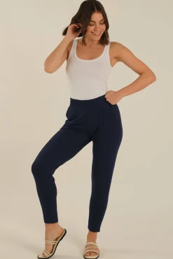 Peggy Bamboo Trouser - Dark Navy