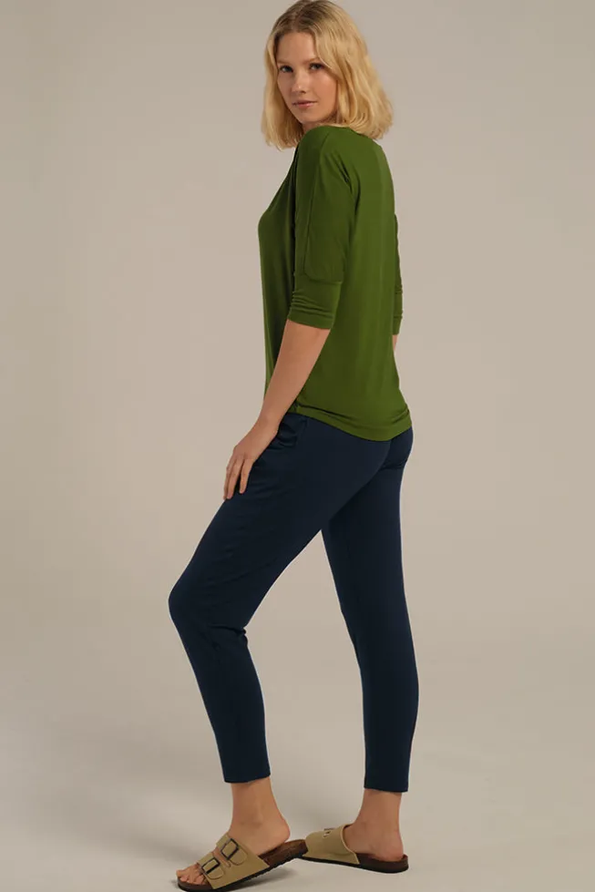 Peggy Bamboo Trouser - Dark Navy