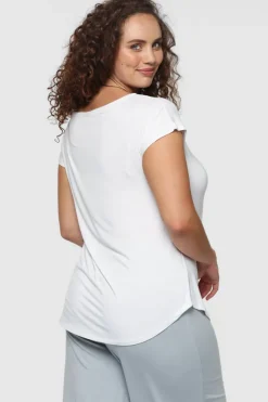 Pia Bamboo Tee - White
