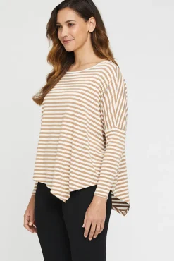 Relax Boatneck - Biscuit Stripe