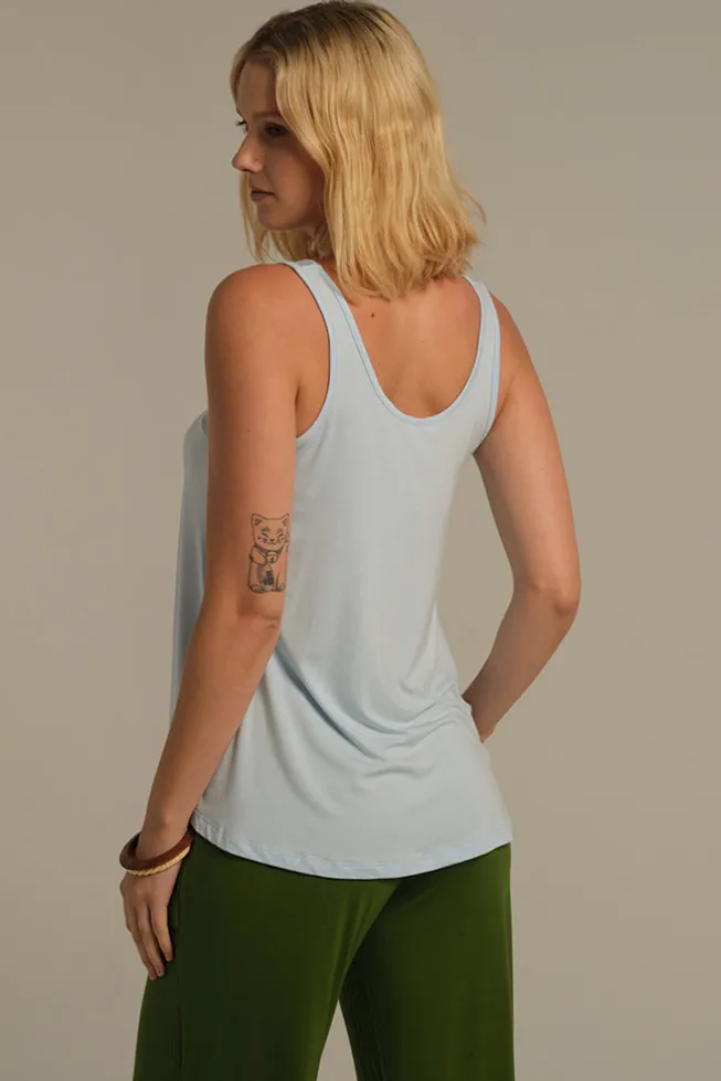 Relaxed Bamboo Singlet - Powder Blue
