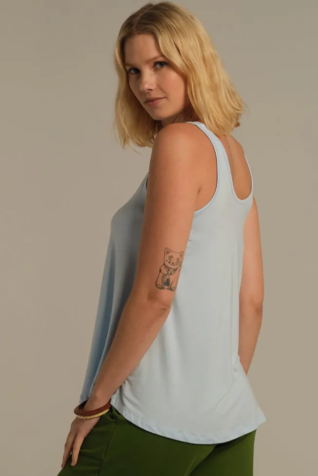 Relaxed Bamboo Singlet - Powder Blue