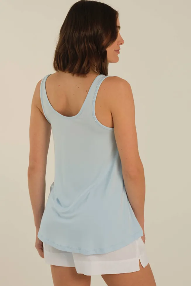 Relaxed Bamboo Singlet - Powder Blue