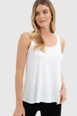 Relaxed Bamboo Singlet - White
