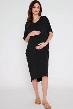 Samara Maternity Dress - Black