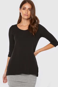 3/4 Sleeve St Tropez - Black