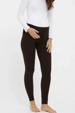 Soft Maternity Leggings - Chocolate