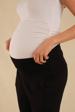 Softline Slouch Maternity Pants - Black