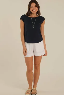 Spade Bamboo Tee - Dark Navy