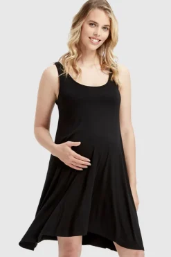 Swing Maternity Dress - Black