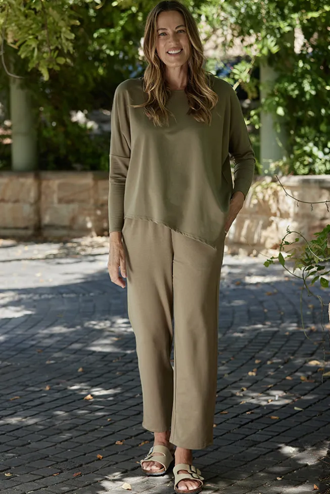 Terry Relax Boatneck - Herb