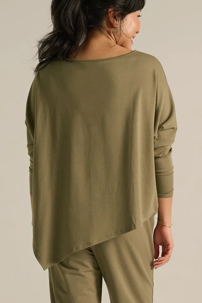 Terry Relax Boatneck - Herb