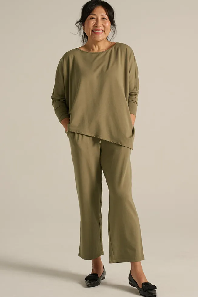 Terry Relax Boatneck - Herb