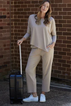 Terry Relax Boatneck - Taupe