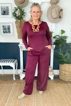 Tilly Pants - Burgundy