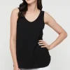 V Neck Singlet - Black