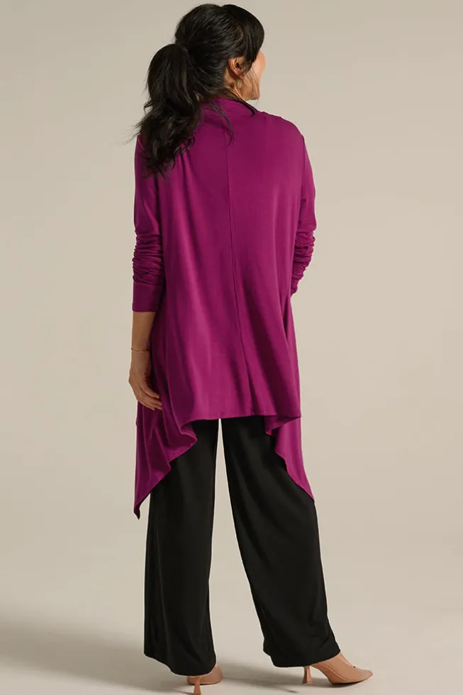 Waterfall Cardigan - Berry