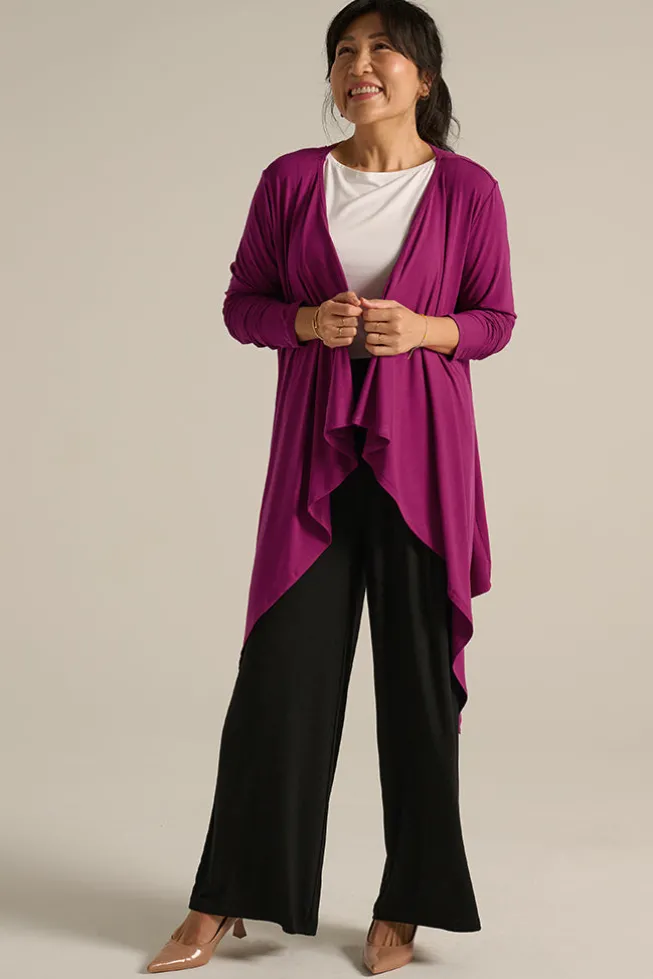 Waterfall Cardigan - Berry