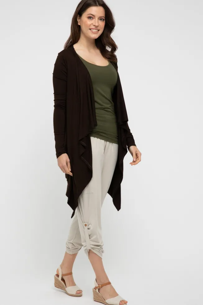 Waterfall Cardigan - Chocolate