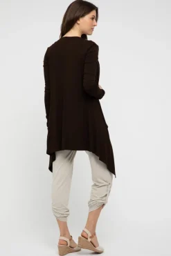 Waterfall Cardigan - Chocolate