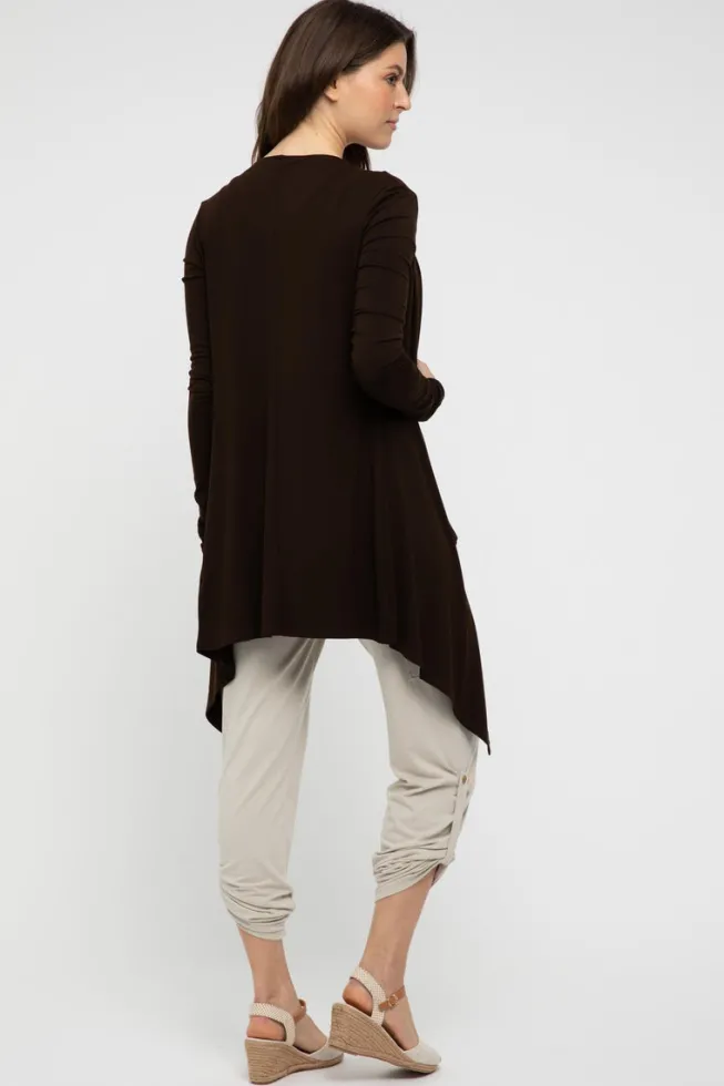 Waterfall Cardigan - Chocolate
