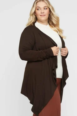 Waterfall Cardigan - Chocolate
